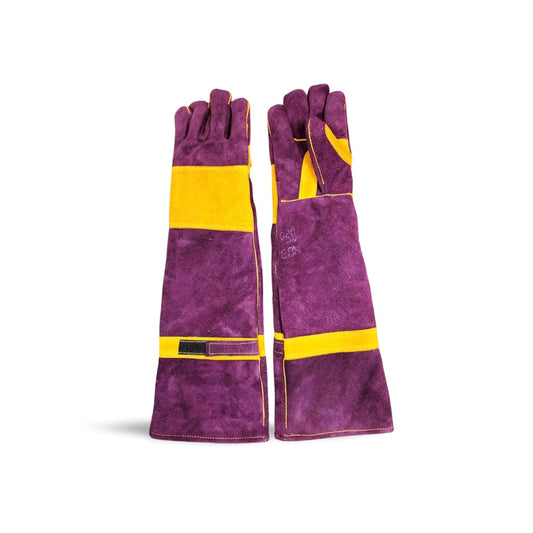 HANMECH Leather Bird Handling Gloves, Bite-Proof Protection for Falconry, Dogs, Cats, Reptiles, Snakes