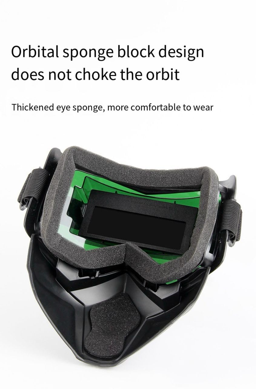 Welding Helmet, Auto-Darkening dimmimg Full Face Coverage, detailed view while welding Integrated Design, HD vision 98% True Color & breathable best for welding task