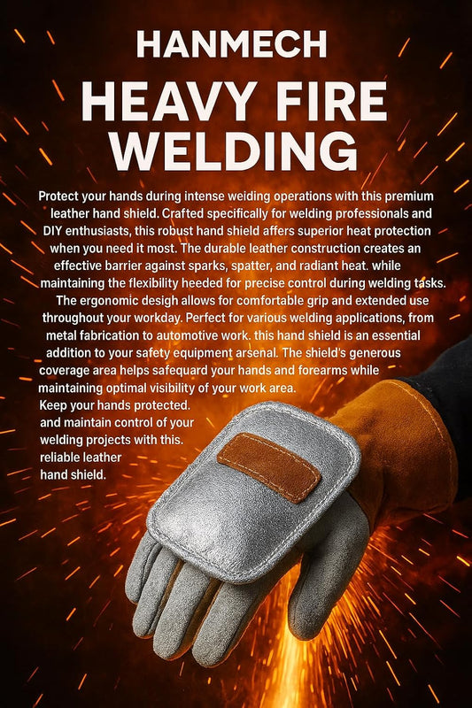 Leather Welding Hand Shield, Heat Protection Safety Guard