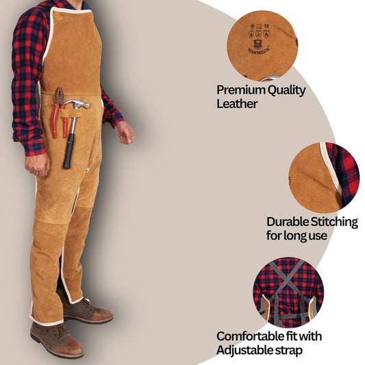 ProGuard Suede Leather Welding Bib & Apron Suit