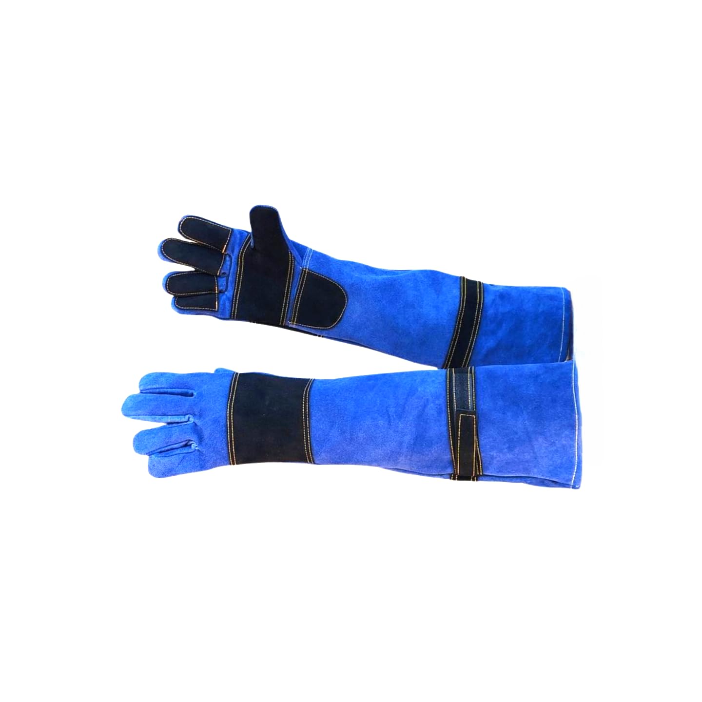 HANMECH 24-Inch Animal Handling Anti-Bite Gloves | Heavy-Duty Leather Protection for Dogs, Cats, Birds, Parrots, Reptiles, Snakes, and More | Long Arm Safety Gloves for Pet Handling & Grooming