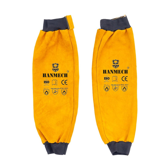 HeatShield Leather Welding Hand Sleeves, Heavy Duty Safety Hand Protection