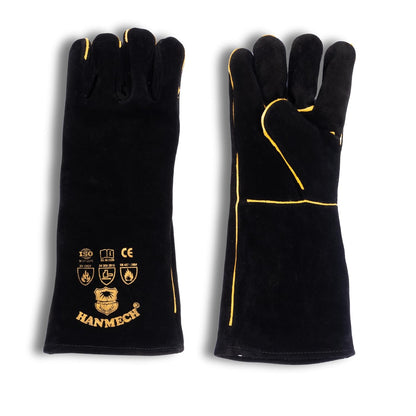 Heat-Resistant Heavy-Duty Industrial Leather Safety Gloves – MIG & Arc Protection