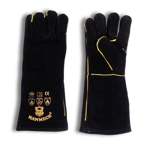 Heat-Resistant Heavy-Duty Industrial Leather Safety Gloves – MIG & Arc Protection