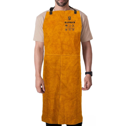 Leather Welding & Safety Apron, High Durability Heat resistance apron, Spatter Proof Apron Leather apron, welding apron