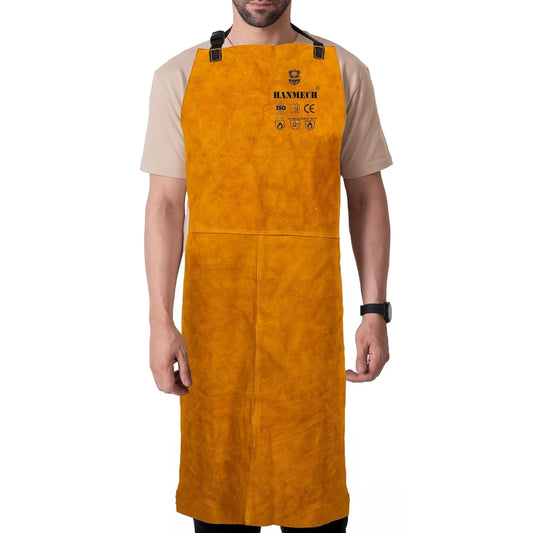 Leather Welding & Safety Apron, High Durability Heat resistance apron, Spatter Proof Apron Leather apron, welding apron