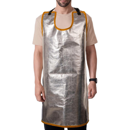 HANMECH Leather cum Aluminized Apron, 1000 Degree heat resistant capacity, best for Mig tig Arc welding, made for heavy task