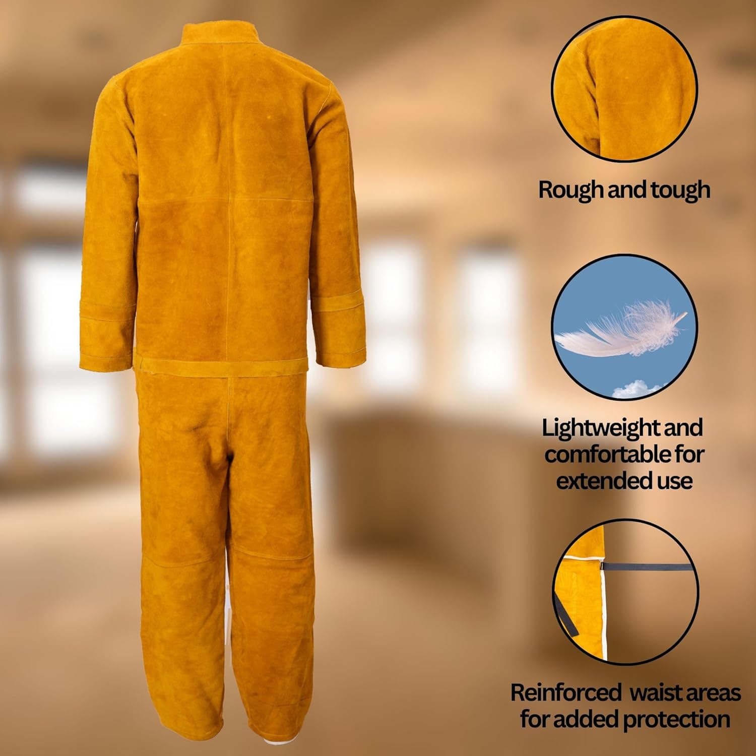 Officer ProShield Welding Protective Suit, Heavy Duty Jacket and Pant Set for Aviation, Railway, Metro & Extreme Heat Worksite