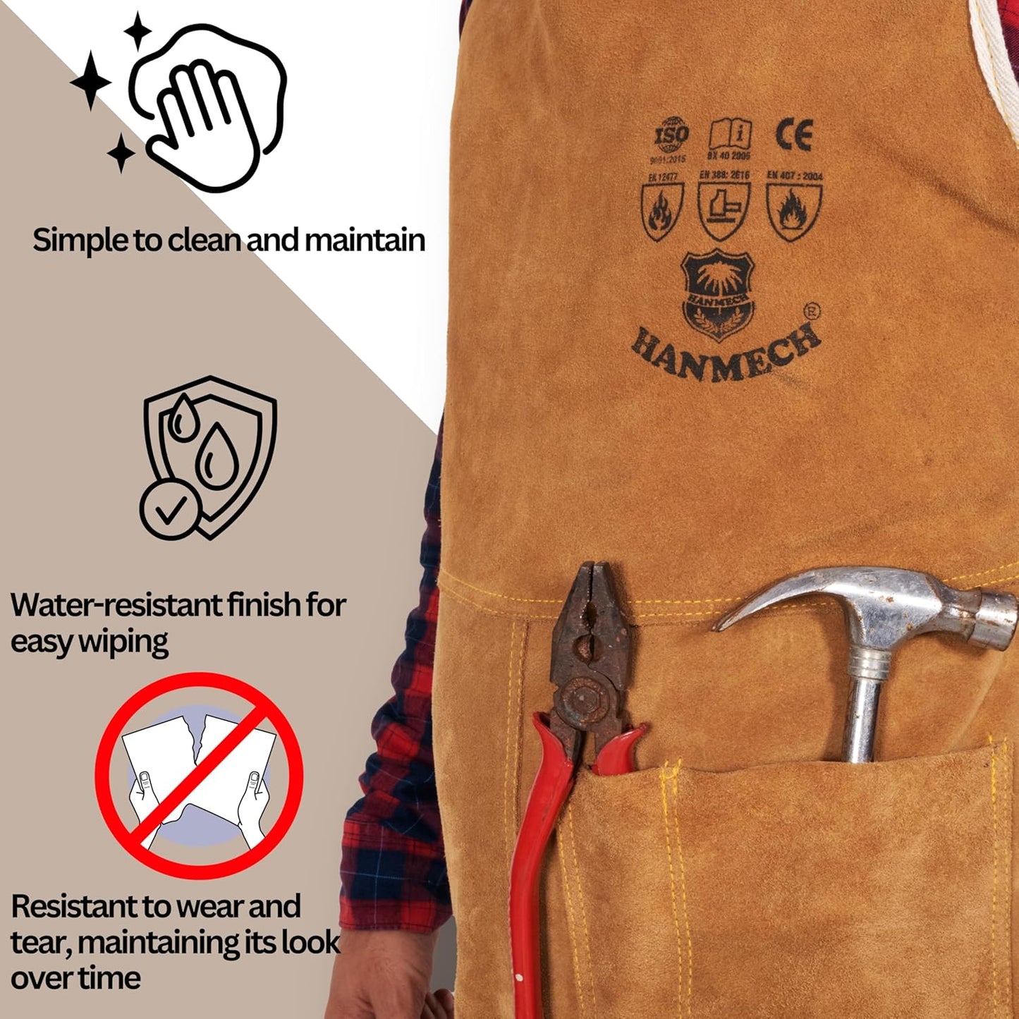 ProGuard Suede Leather Welding Bib & Apron Suit